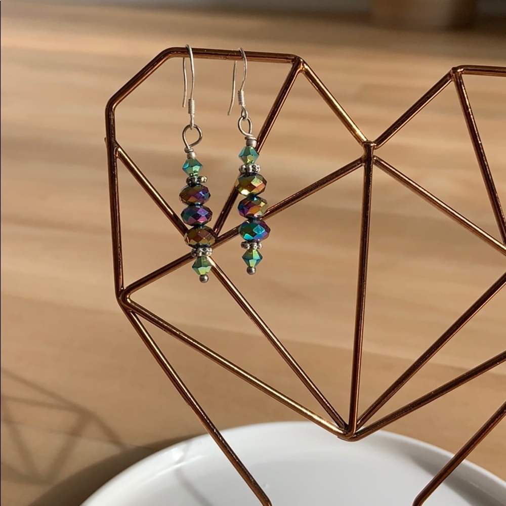 Multicolored pendant earrings